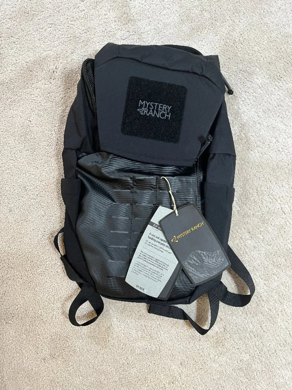 New NWT Mystery Ranch Rip Ruck 15 L Backpack Black EDC Tactical Daypack